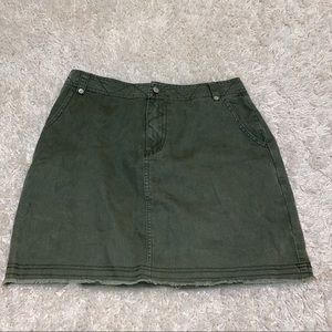 Army green skirt